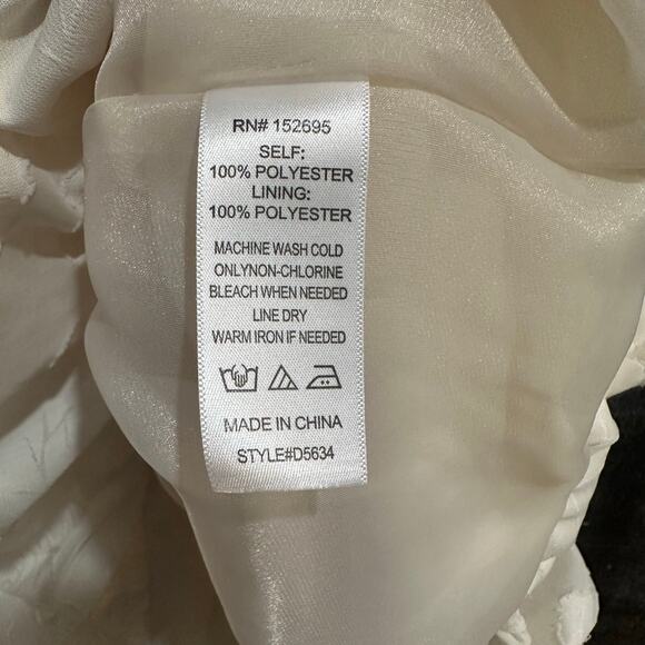 Koko + Mason Minidress Ivory Floral Jacquard Bubble Hem NWT $120 Size XS 0 - Picture 11 of 12